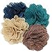 OveeLando Burlap Flowers Fabric Decoration Weddings Hair DIY 12 pcs