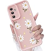 CASBST for Samsung Galaxy A25 5G Case, Creative Flower Pattern Design Girls Women Liquid Silicone Cover, Thicker Frame Shockproof and Scratch-Resistant Soft Case for Samsung A25 - Pink