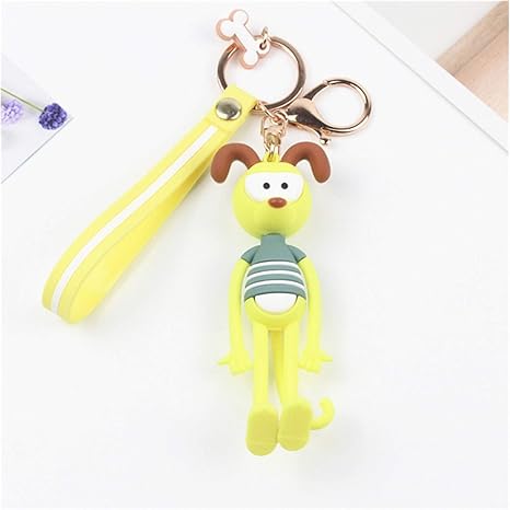 Amazon Co Jp 漫画のキーチェーン 漫画イエロードッグガーフィールドキーチェーンかわいい子供おもちゃバッグペンダントキーリングカップルのチャームカーアクセサリーギフト Color Yellow ホーム キッチン
