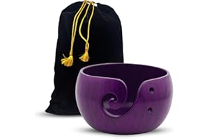 Hind Handicrafts Premium Solid Handmade Crafted Metallic Finish - Aluminium Portable Yarn Storage Bowl - Holder for Knitting 