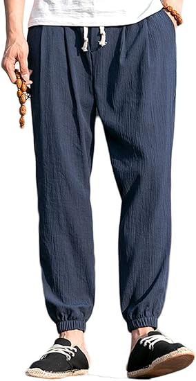 Amazon ワイドパンツ 夏服 メンズ サルエルパンツ ゆったり ロングカジュアル リネン 夏ズボン カジュアルパンツ 無地 裾リブ 涼しい ユニセックス ガウチョ ワイン チノパン 快適 ボトムス ロングパンツ 通販