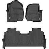 WeatherTech Custom Fit FloorLiners for Ford Super Duty, Super Duty, Super Duty - 1st & 2nd Row (441012-1-6), Black