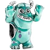 ZURWTCH Pix Monsters, Inc. Door Dangle Charm Fit Women Bracelet Necklaces Fashion Gifts 925 Sterling Silver DIY Jewelry