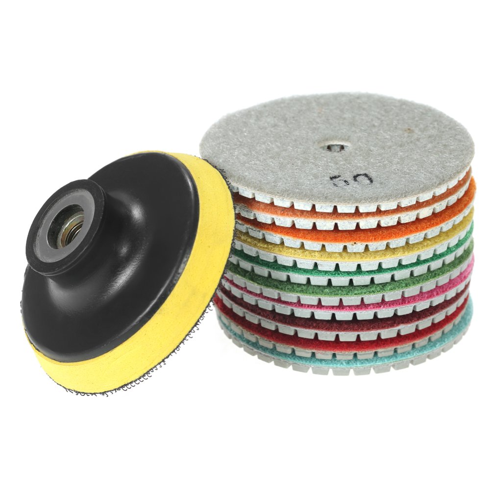 Lot De 2 Disques Diamantés Flexibles 6" (150 Mm) Pour Polir Granit, Marbre, Béton Et Pierre – BYINGS