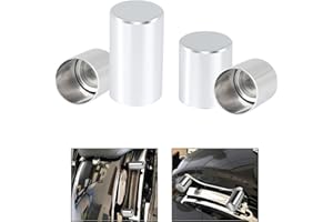 Aferrizu Motorcycle Detachable Docking Hardware Covers Kit Magnet 4 Point Caps Kit Compatible with Harley Touring Street Glide, Electra Glide, Road Glide, Road King 2009-2024 (4 PCS) (Chrome)