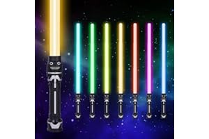 OSDUE Lightsaber,7 Colors Light Up Saber with Sound, 2-in-1 Retractable Lightsaber for Kids, LED Lightsaber Sword Toys for Adults Kids Birthday Halloween Cosplay, Xmas Present, Metroid and Warrior