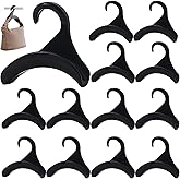 12 Pcs Purse Hanger Hook Acrylic Black Bag Tie Handbag Belt Hanger Closet Organizer Storage Handbags Tote Holder for Storing Handbags Satchels