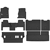 XINSHANGXIU Floor Mats & Cargo Liner for 2015 2016 2017 2018 2019 2020 Chevrolet Chevy Tahoe/GMC Yukon(Only fit 8 Seats) with 2nd Row Bench Seats,TPE All Weather Trunk mat