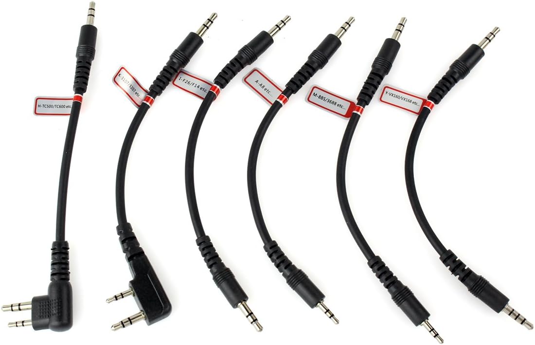 Retevis 6 in 1 USB Programming Cable with 6 Adapters Compatible with Walkie Talkie RT24 RT22 RT27 RT28 Motorola CP040 CP125 Baofeng BF-888S UV-5R KENWOOD ICOM YAESU Two Way Radio - Image 5