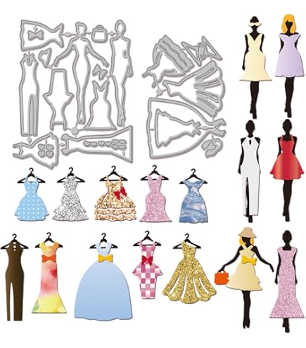 white christmas dresses Baby Doll Dress Shaped Card Die main image 1