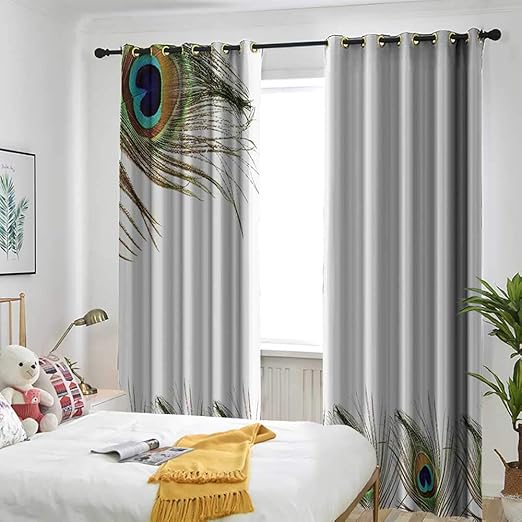 Amazon Com Peacock Decor Collection Curtains For Living Room