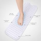 MOONLIGHT20015 Shower Mat Non Slip Anti Mould 100x40cm White view 2