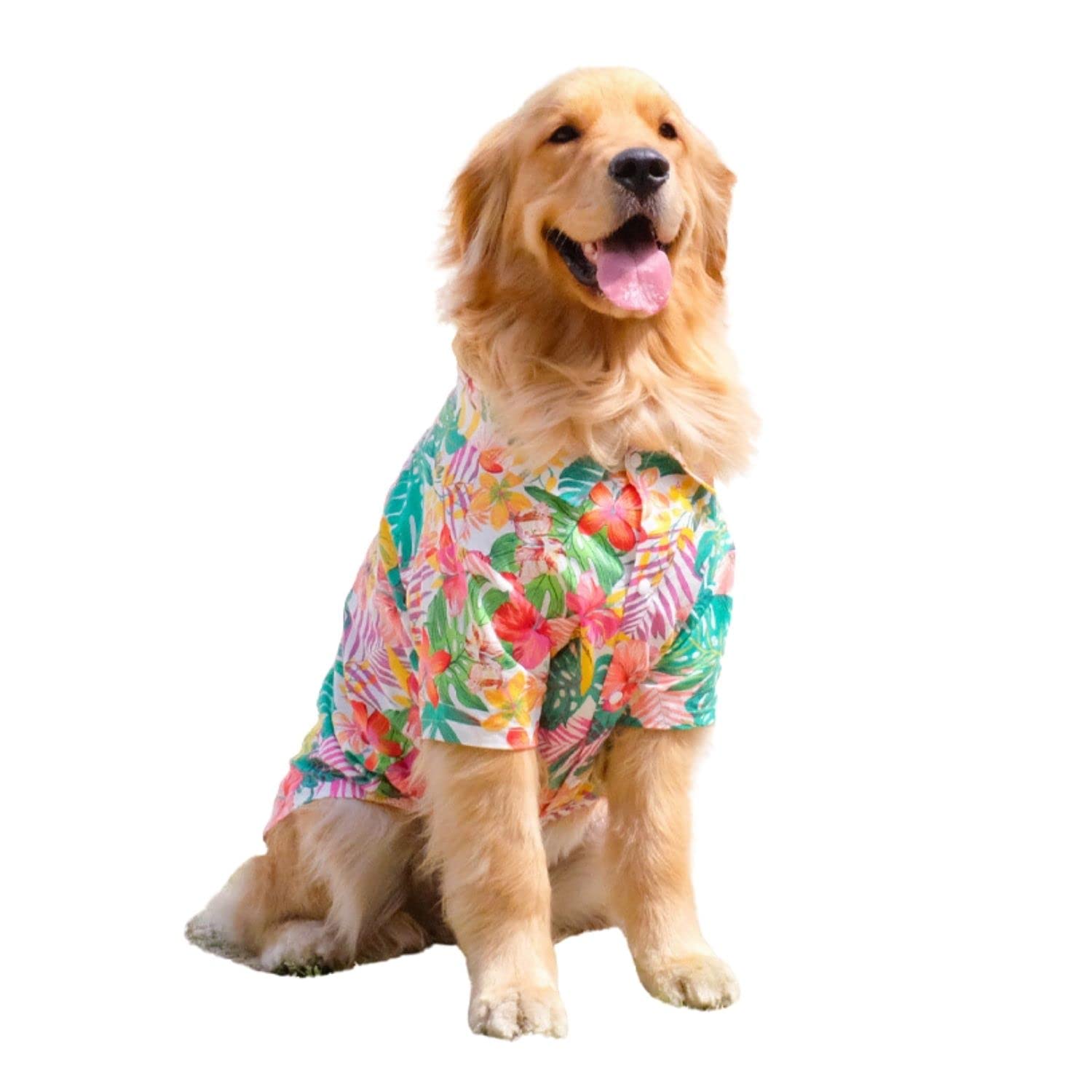 BT Bear Dog Hawaiian Shirts,Dog Summer Clothes Breathable Dog Cotton T-Shirts 3XL-8XL for Medium Dog Large Dogs (5XL,Red)