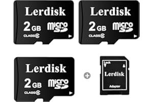 Lerdisk Factory Wholesale 3-Pack Micro SD Card 2GB Class 6 in Bulk MicroSD Produced by 3C Group Authorized Licencee (2GB)