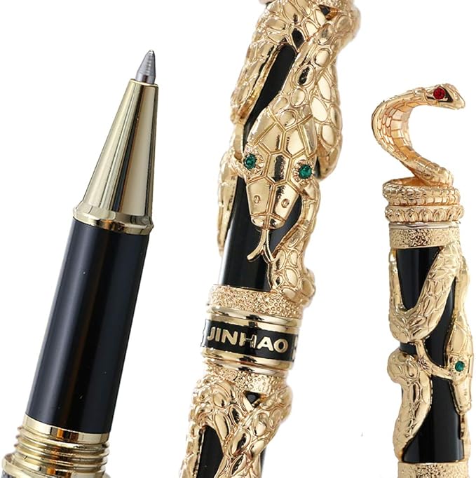 Ancient Gray Cobra 3D Pattern Collection Gift Pen Jinhao Snake Fountain