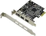 Syba PCI-Express Firewire Card 2x 1394b 1x 1394a TI Chipset Low Profile view 2