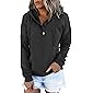 Hoodies for Women Casual Button Down Drawstring Pullover Hooded Sweatshirts Long Sleeve Fall Tops Sweaters Shirts
