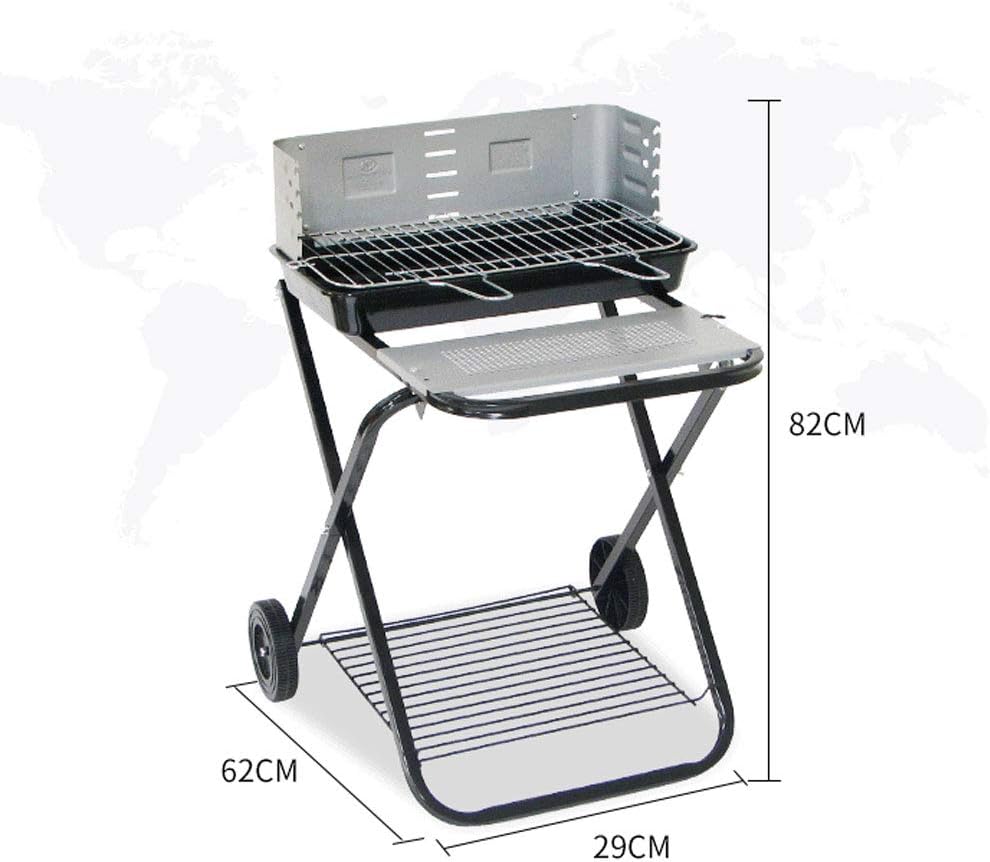review ZJJ& BBQ Folding Barbecue Grill Home Outdoor Charcoal Grill Portable Grill