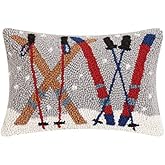 Peking Handicraft 31TG872C12OB Ski Set Hook Pillow, 12-inch Length