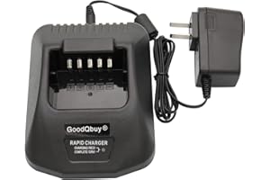 GOODQBUY KSC-25 Rapid Charger is Compatible with Kenwood Radio TK-2140 TK-3140 TK-2160 TK-3160 TK-2170 TK-3170 TK-2360 TK-3360 NX-220 NX-320 KNB-57L KNB-55L KNB-35L KNB-56N KNB-26N KNB-25A Battery