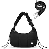 WESTBRONCO Small Puffer Shoulder Bag, Quilted Crescent Crossbody Bags for Women Nylon Daily Purse, Womens Puffy Handbags