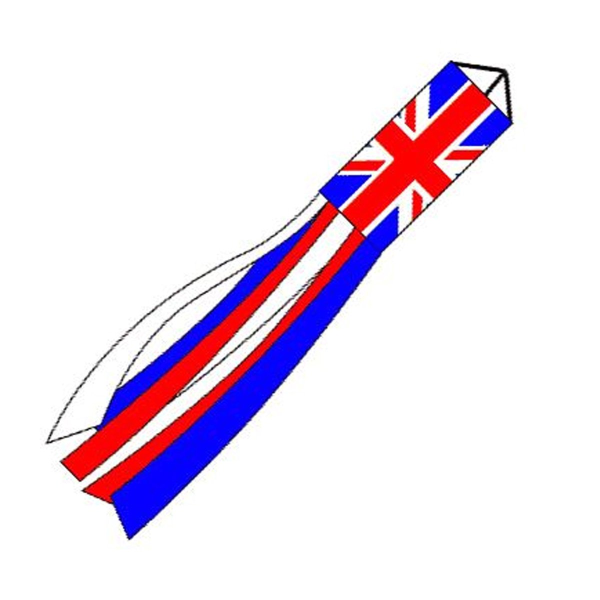 Flagtex Union Jack Windsock 150cm Weather Resistant Polyester Garden Windsock UK British Flag Design Outdoor Decoration Wind Indicator Patio Garden 60 inch Wind Direction Windsock — image 1