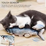Nepfaivy Floppy Fish Cat Toy 11 inch Interactive Plush Catnip Toy for Indoor view 3