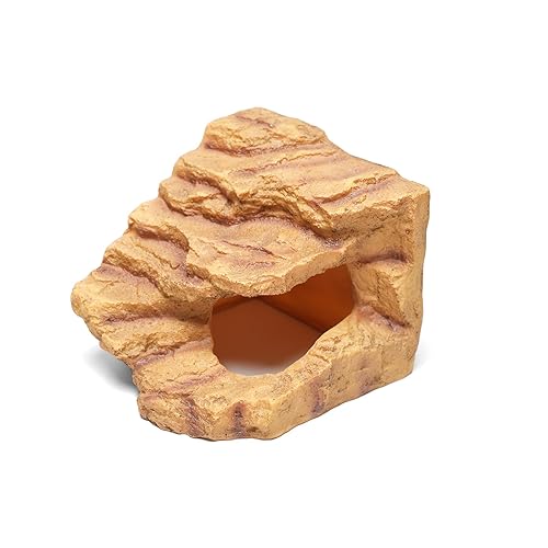 Repticircle Resin Reptile Hideout Cave,Natural Habitat Decor for Bearded Dragon, Leopard Gecko, Lizards & Turtles,Terrarium Tank Accessories