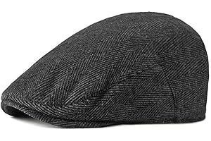 WZTWZ Roaring 20s Revival: Gatsby Men’s Hat & Women’s Classic Herringbone Gray Flat Cap – Trendy Newsboy Style for Effortless