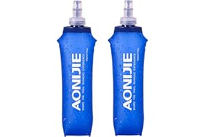 AONIJIE Sports Collapsible Water Bottle BPA Free - TPU Soft Drink Water Kettle Foldable Flask (2pcs-500ML-TPU)