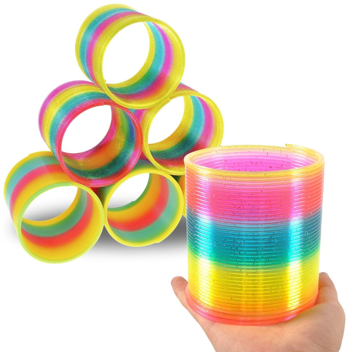 Liberty Imports 6 Pack: Large Magic Rainbow Coil Springs - 4