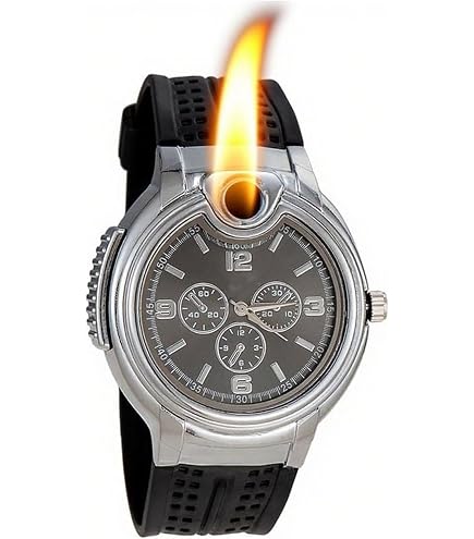 cigarette lighter with watch Amazon.com: ENJOY-UNIQUE New Military USB Lighter Watch Men's Casual  Wristwatches with Windproof Flameless Cigarette Cigar Lighter (Gold) :  Health & Household