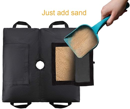 18 Square Detachable Umbrella Base Weight Bag Parasol Base Patio Umbrella Base Sand Bag Umbrella Weights