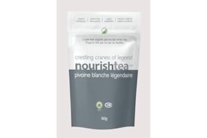 Nourishtea - Cresting Cranes of Legend | Organic White Tea | Organic Premium Loose-Leaf Tea | Low-Caffeine | peachy, floral, 