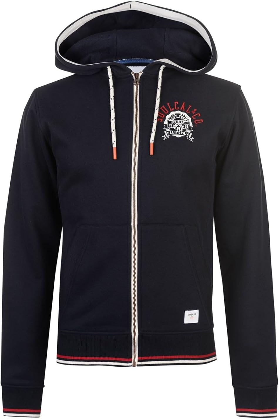 Soul Cal Mens Deluxe Sleeve Stripe Jacket Navy XXL Amazon.co.uk Clothing