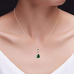 AFFY White CZ & Simulated Green Emerald Bezel