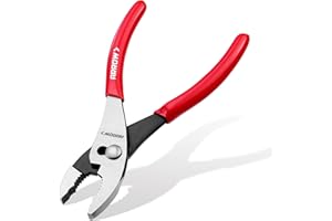 ARROW FASTENER ARROW 8" Slip Joint Pliers, Pliers Tool with Thick Dip-Grip Handle, Strong Grip Jaws, High Carbon Steel, Pliers for Gripping, Loosening Nuts and Bolts, Cutting Steel Wire