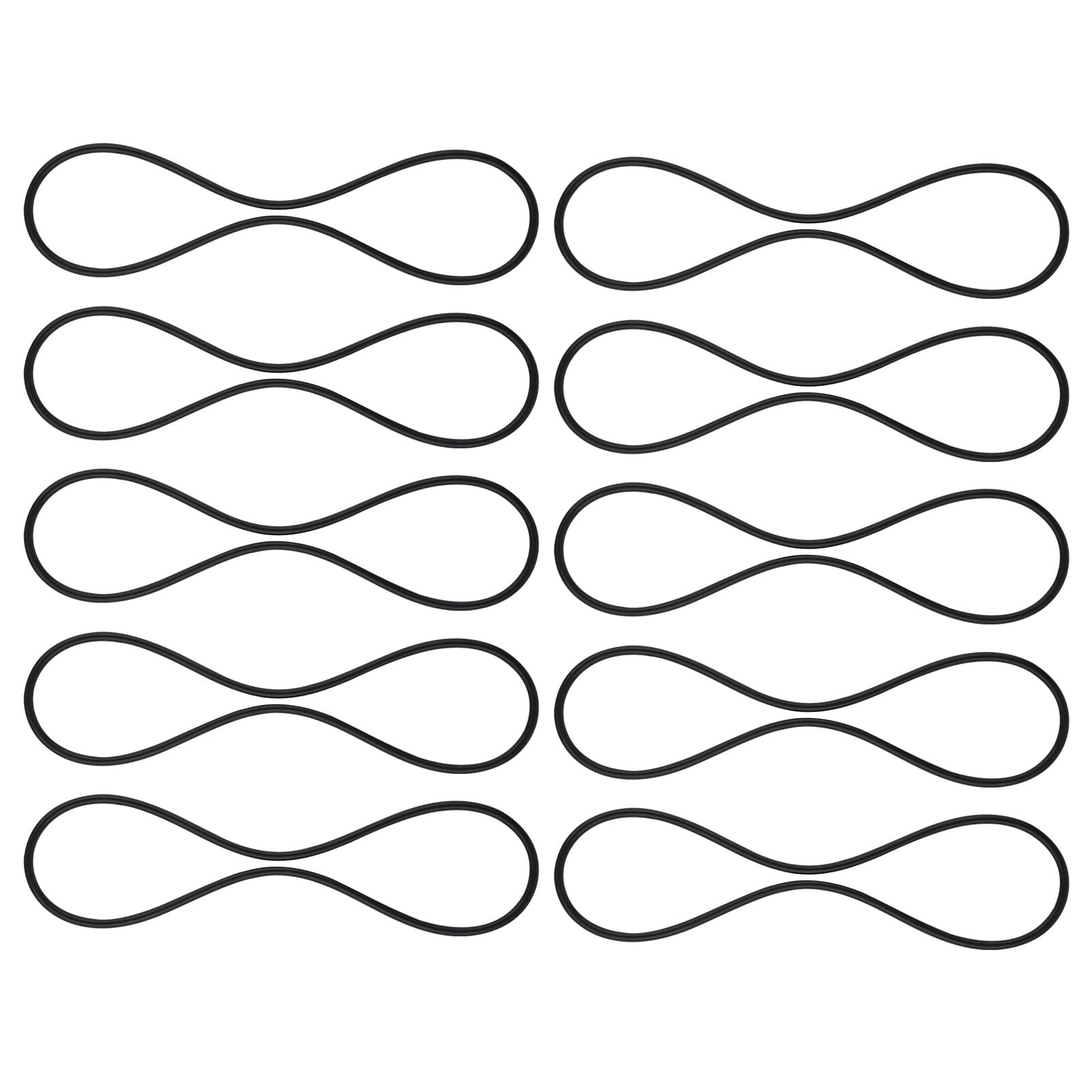 SAVITA 10pcs Universal Elastic Microphone Bands - Replacement Shock Mount Rubber Rings (Black)