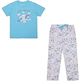 Bioworld Cinnamoroll Adult Womens Sleepwear Set with Short Sleeve Tee and Sleep Pants