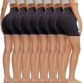 TNNZEET 7 Pack Biker Shorts for Women - 5''/8''/3'' High Waisted Workout Tummy Control Spandex Gym Shorts for Yoga Athletic