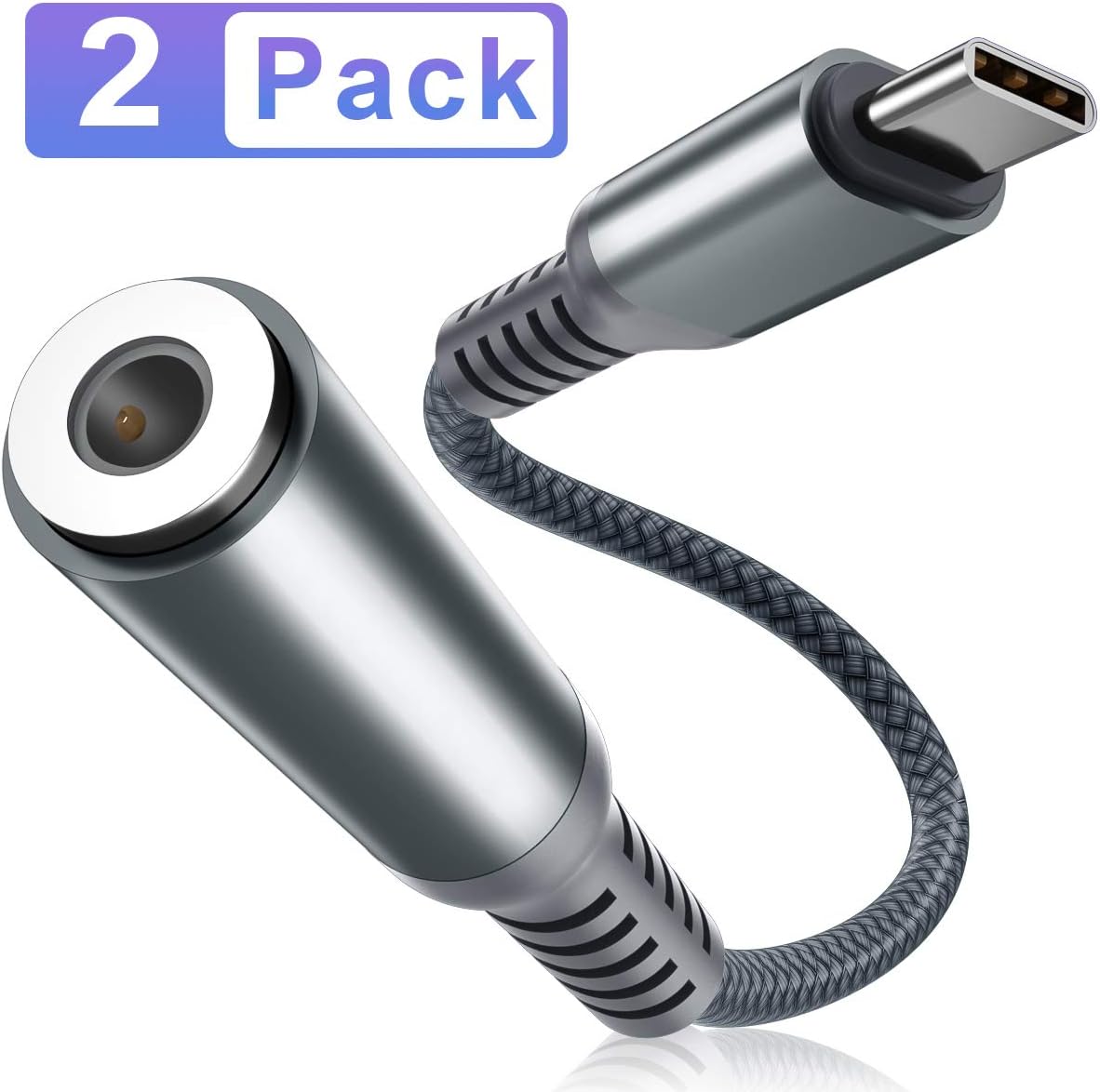 USB C to 3.5mm Adapter (2 Pack),Type C Male to 3.5mm Female Headphone Jack Audio Converter,Aux Cable Cord for Samsung Galaxy S20 Ultra S20+ Plus 20 20+ Note 10 10+,Google Pixel 4 4a 3 2 XL,iPad Pro 11: Electronics