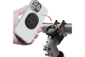 sincetop Bike Phone Mount, Secure Lock & Quick Release Bike Cell Phone Holder - Aluminum Stem/Handlebar Phone Mount for Bicycle/MTB/Scooter, Motorcycle Phone Holder for iPhone and 4"-7.3" Smartphones