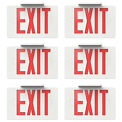 Sunco 6 Pack LED Exit Sign with Emergency