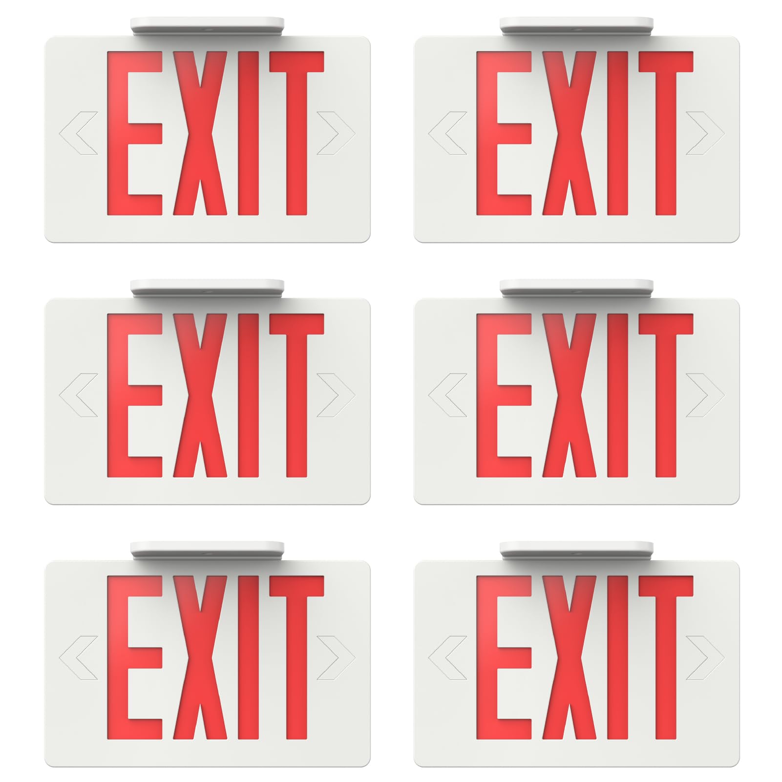 Sunco 6 Pack LED Exit Sign with Emergency