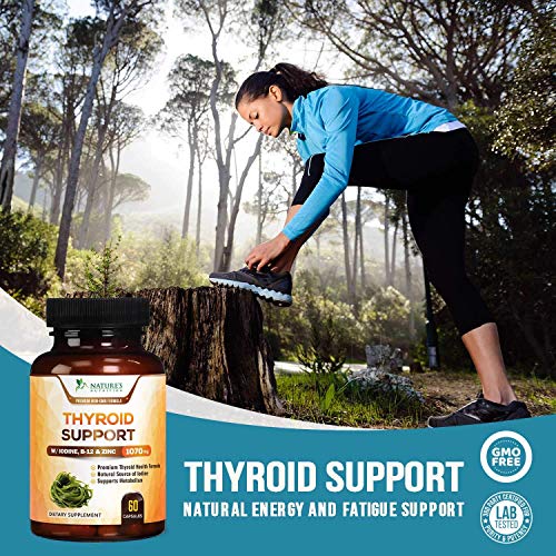 Thyroid Support Supplement with Iodine, Selenium and Zinc Natural