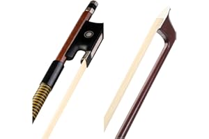 AMZZ Premium 4/4 Violin Bow - Octagonal Brazilwood Stick with Ebony Frog and Mongolian Horse Hair for Professional Players an