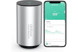 Life Basis Radon Detector for Home Basement, Smart Radon Monitor Fast Capture of Fluctuating Levels, Radon Tester Short & Lon