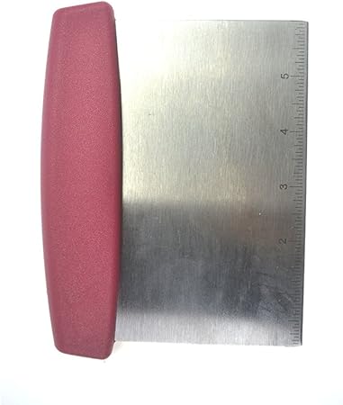 Cortador de masa de acero inoxidable raspador de color rojo con moldes