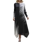 Shangeek Women's Casual Long Sleeve Maxi Dress Wrinkle-Free Elegantly Classy Flowy One Size Dresses 2025 Fall New