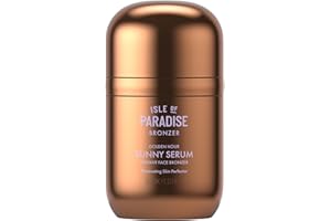 Isle of Paradise Sunny Serum - Bronzing Serum with Squalane, Niacinamide, and Jojoba Oil - 4-in-1 Instant Self Tan Primer, Base, Highlighter, and Body Bronzer - 1.01 fl. Oz